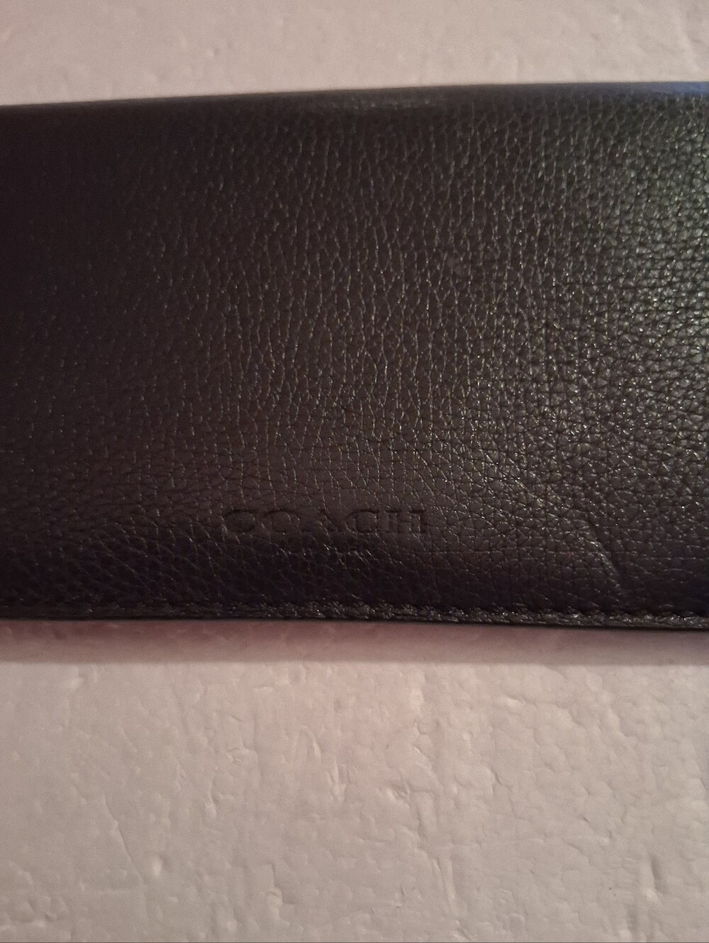 Vintage Coach Crossgrain Leather Checkbook Cover or Planner,  Pen Loop, unisex